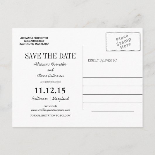 Kraft Paper Mason Jar Flowers Bewaar de datum Aankondigingskaart (Achterkant)