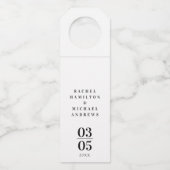 Kraft Paper Modern Simpel Wedding Flessenhanger (Voorkant)