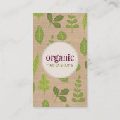Kraft Paper Nature Carte de visite (Dos)