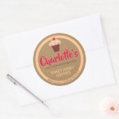 Kraft Paper Peach Red Cupcake Cute Baking Label (Envelop)