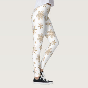 Kraft Paper Snowflakes Patroon ID589 Leggings