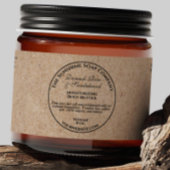 Kraft Paper Style Cosmetics Jar Label Waterfles Etiket