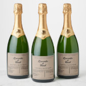 Kraft Paper Style Waterbestendig Bath Saled Label Sparkling Wijnetiket (Flessen)
