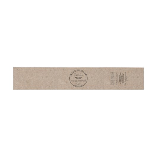 Kraft Paper Style zeepbuikband Uitnodigingen Wikkel (Vlak)