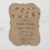 Kraft Paper Wedding Kaart (Voorkant / Achterkant)