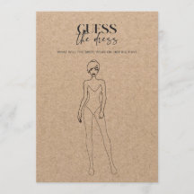 Kraft Paper Wedding Shower raadt het dress-spel