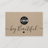 Kraft papier aangepaste Logo dank u Visitekaartje (Achterkant)
