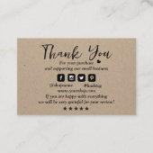Kraft papier aangepaste Logo dank u Visitekaartje (Voorkant)
