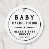 Kraft papier Baby Making Potion Bedankjes Labels (Voorkant)