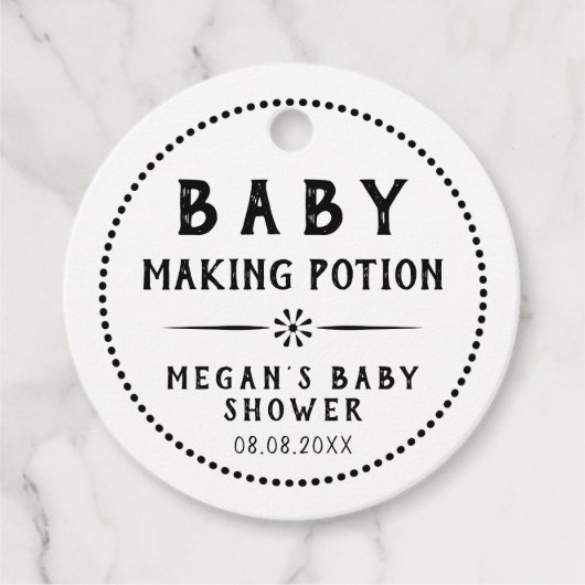 Kraft papier Baby Making Potion Bedankjes Labels (Voorkant)