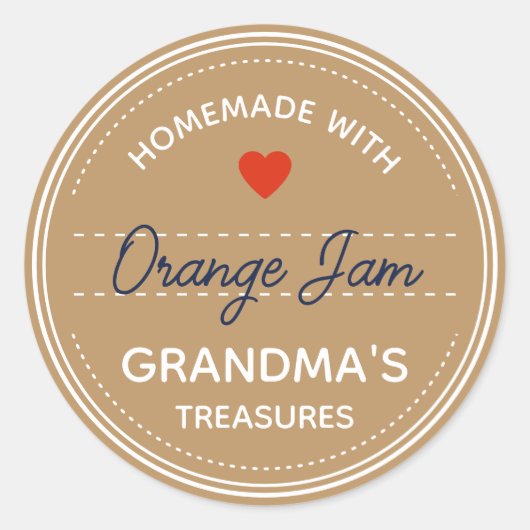 Kraft Papier Brown Étiquette Jar Script manuscrit (Devant)