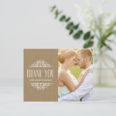 Kraft Papier Foto Dank u Briefkaart (Staand voorkant)