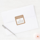 Kraft papier harten voedsel cadeau label vierkante (Envelop)