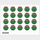 Kraft Papier Kerstboom Rustieke Vakantie Stickers (Vel)