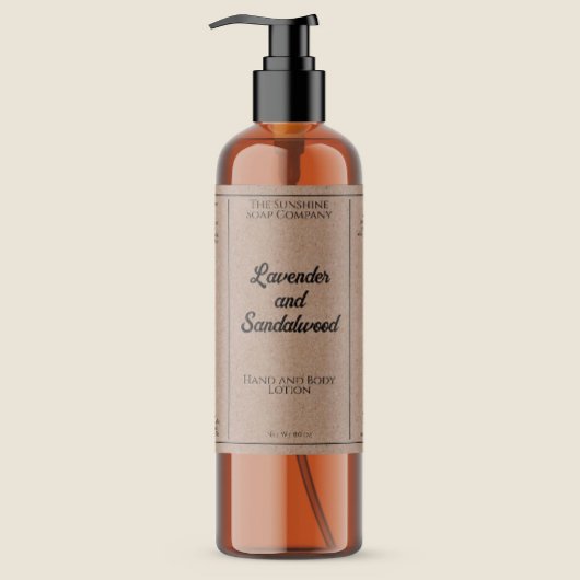 Kraft papier stijl cosmetica fles label sparkling wijnetiket