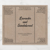 Kraft papier stijl cosmetica fles label sparkling wijnetiket (Enkel label)