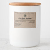 Kraft papier stijl zeep verpakking label met logo voedselcontainer etiket (Voorkant)