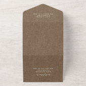 Kraft papier String Lights Baby's Breath Bruiloft All In One Uitnodiging (Buitenkant)