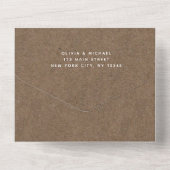 Kraft papier String Lights Baby's Breath Bruiloft All In One Uitnodiging (Achterkant)