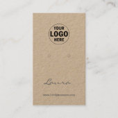 Kraft papier Voeg uw Logo oorbel display business Visitekaartje (Voorkant)