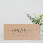 Kraft-papier voor bedrijfscadeaubonnen (Staand voorkant)