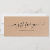 Kraft-papier voor bedrijfscadeaubonnen (Voorkant)