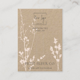 Kraft Papier Wildbloemen Sieraden Haarclip Display Contactkaartje