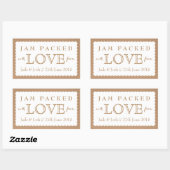 Kraft papier wit bruiloft gunst Jam Jar Sticker (Vel)