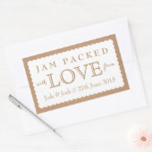Kraft papier wit bruiloft gunst Jam Jar Sticker (Envelop)