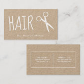 Kraft papier wit kappers Visitekaartje (Voorkant / Achterkant)