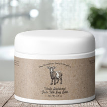 Kraft papieren stijl Geitenmelk Cosmetica Jar Labe