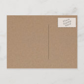Kraft-papierscript Afstuderen | De datumfoto opsla Aankondigingskaart (Achterkant)