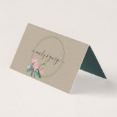 KRAFT PINK CHRIST THORN BLOOM WEDDING PLACE KAART (Achterkant)