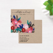 Kraft Pink Floral Cursive Earring Display Kaart (Bureau)