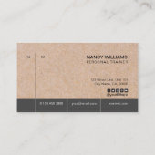 Kraft Printed Minimalist Clean Layout Modern Visitekaartje (Achterkant)