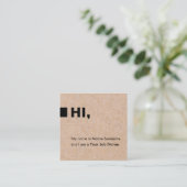 Kraft Printed Social Hi Square Visitekaartje (Staand voorkant)