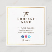 Kraft PRINTED Social Square Visitekaartje (Achterkant)