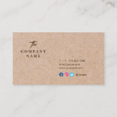 Kraft PRINTED Social Visitekaartje (Achterkant)