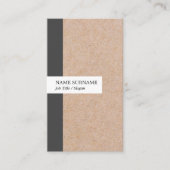 Kraft Printed Stripe Accent Vertical Visitekaartje (Voorkant)