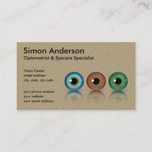 Kraft Professional Optometrist Eyeballen Optometry Visitekaartje
