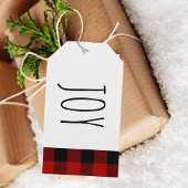 Kraft Red Buffalo Pset & Joy Kerstmis Cadeaulabel