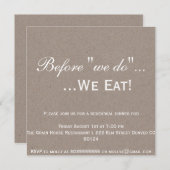Kraft Rehearsal Dinner Invitation Kaart (Voorkant / Achterkant)