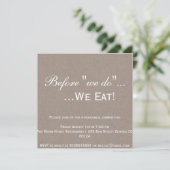 Kraft Rehearsal Dinner Invitation Kaart (Staand voorkant)