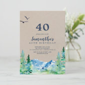 Kraft Rocky Mountain 40th Birthday Kaart (Staand voorkant)