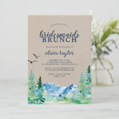 Kraft Rocky Mountain Bridesmaids Brunch Kaart (Staand voorkant)