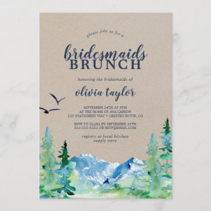 Kraft Rocky Mountain Bridesmaids Brunch Kaart