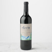 Kraft Rocky Mountain Cheers Wedding Wine Labels Wijn Etiket (Voorkant)