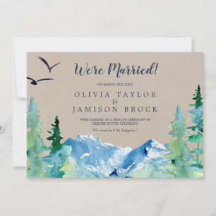 Kraft Rocky Mountain Elopement Faire-part