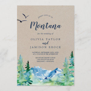 Kraft Rocky Mountain Montana Destination Wedding Kaart