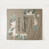 KRAFT ROZE GOUDE BLOEMEN WATERVERF TROUW WELKOM WANDKLEED (Voorkant (horizontaal))